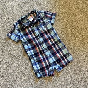 GYMBOREE 6-12M Plaid Romper